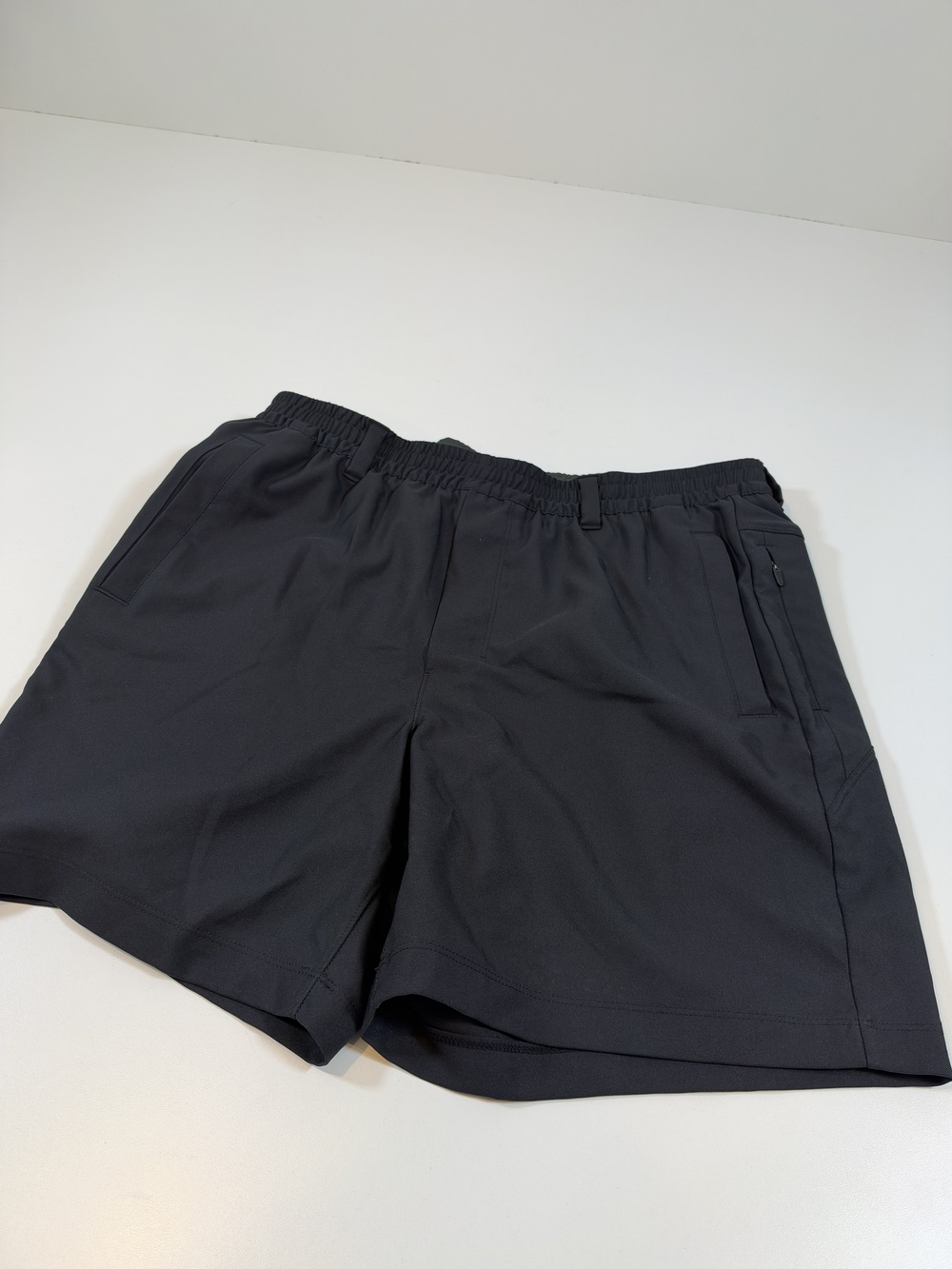 Birddogs Shorts Mens XL Black Lined 7 Inseam Elastic Waist Athletic Running Gym